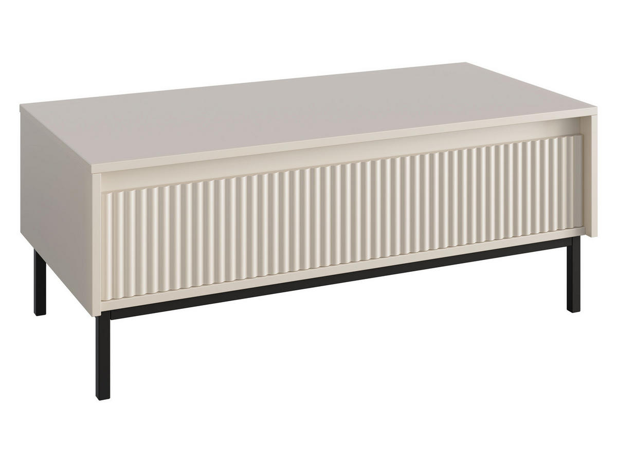 COUCHTISCH Ozmi 1SZ - Kaschmir/Schwarz, Holzwerkstoff/Metall (50/100/40cm) - MIRJAN24