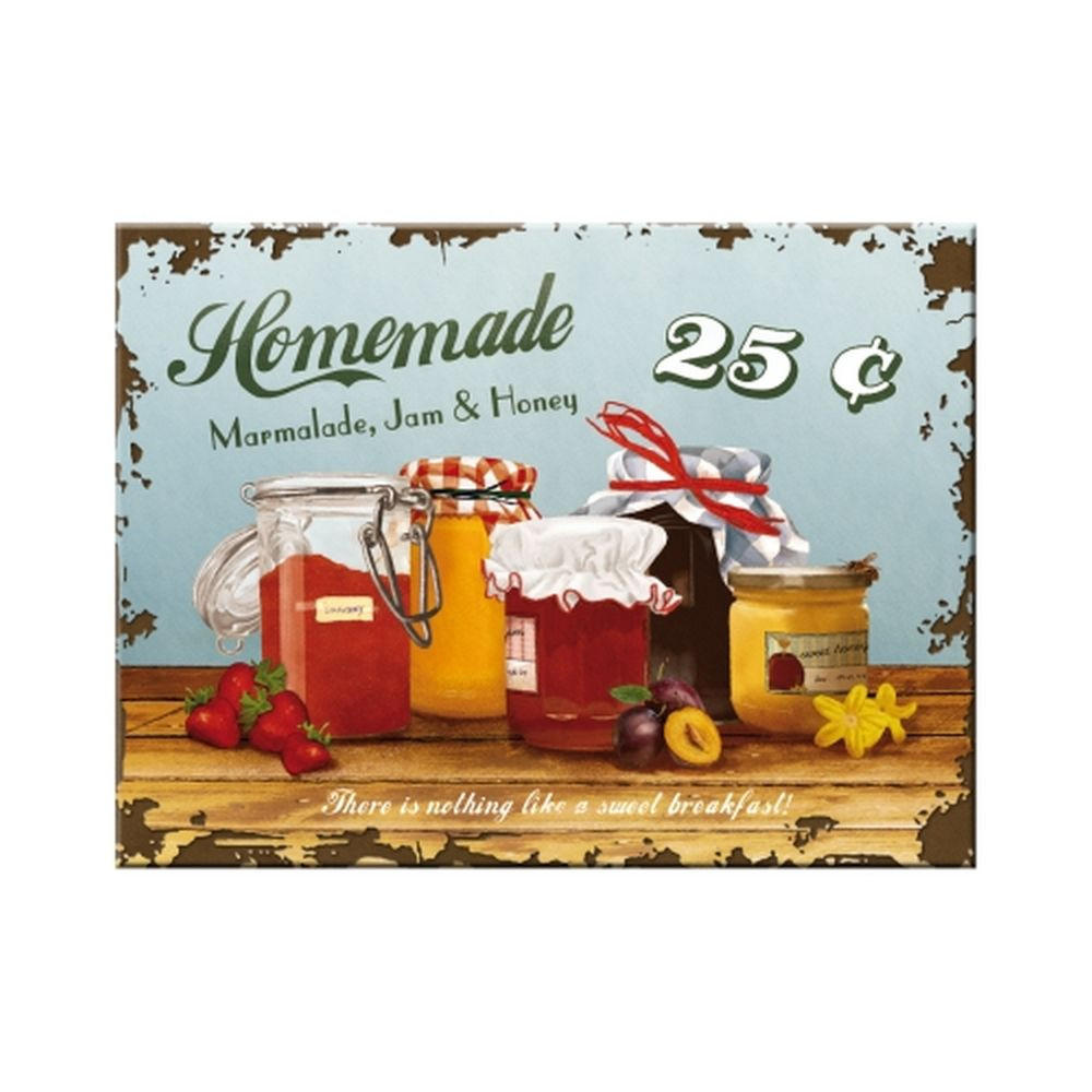 MAGNET 6/8 cm Home & Country Homemade Marmalade - Multicolor, Metall (8/6/0.1cm) - Nostalgic-Art