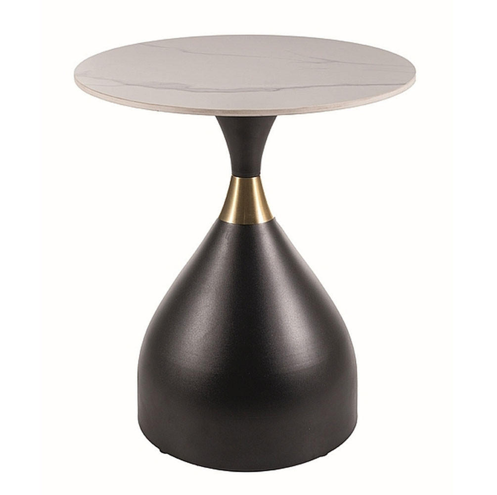 Feldmann-Wohnen Couchtisch Schwarz, Weiß 50x57x50 cm