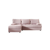 ECKSOFA MOS L Cosmic 14 Links mit Schlaffunktion - Rosa, Textil (200/143cm) - Bedante