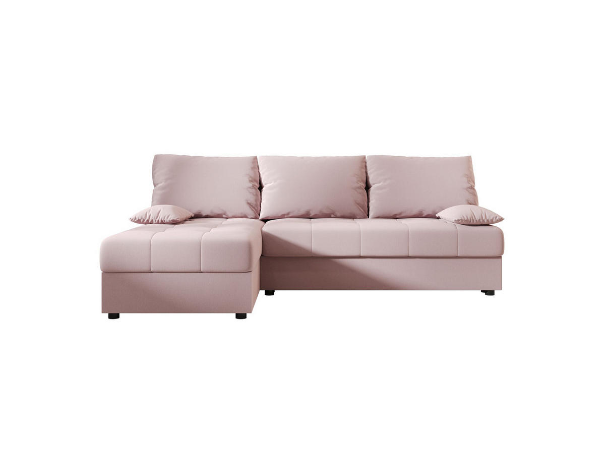ECKSOFA MOS L Cosmic 14 Links mit Schlaffunktion - Rosa, Textil (200/143cm) - Bedante