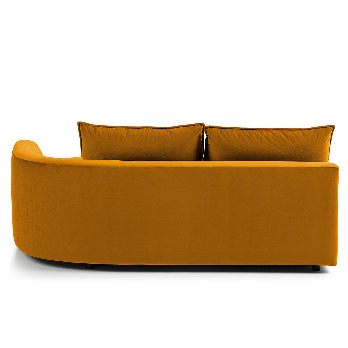 OTTOMANE - modular - Schwarz/Orange, Kunststoff/Textil (196/82/146cm) - home24