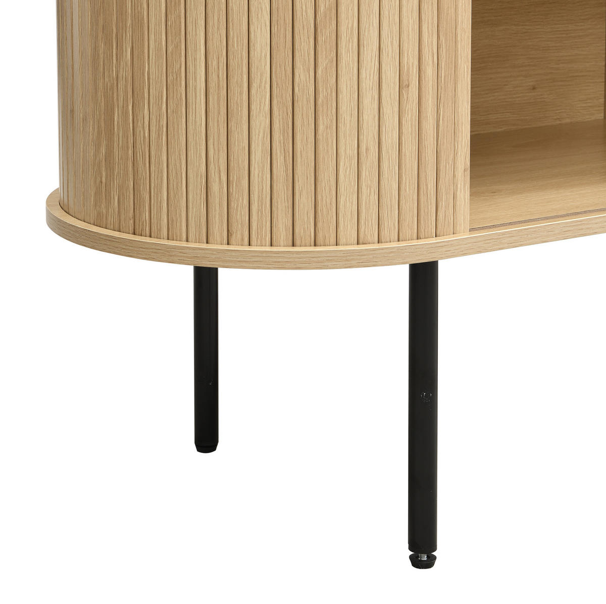 KOMMODE 140/40/78 cm aus MDF mit Rolljalousie-Türen Natur - Naturfarben, Holzwerkstoff (140/78/40cm) - Modenvie