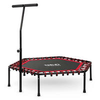 FITNESS-TRAMPOLIN mit Haltegriff 127 cm – sechseckig, rot - Rot, Metall (127/127cm)