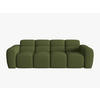 SOFA Lisa aus strukturiertem Stoff grün meliert 4 Sitzplätze - Grün, Textil (256/77/101cm) - Micadoni