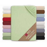 SPANNBETTTUCH Premium Biber pistaziengrün, 140x200 cm - 160x200 cm - Hellgrün, Textil (160/200cm) - biberna