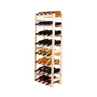 WEINREGAL Pinotwine 118x43x25 cm 32 Flaschen Massives Kiefernholz Braun Geölt - Braun, Holz (43/118/25cm) - PROREGAL