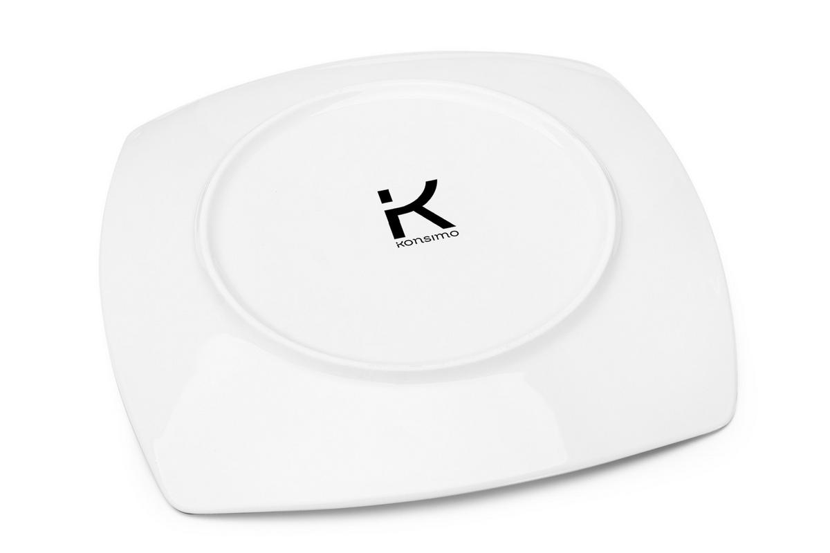 TEESERVICE CARLINA 6-Personen 12-tlg - Weiß, Keramik (14/2/14cm) - KONSIMO®