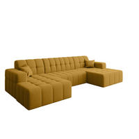 ECKSOFA U-Form Nimes Stoff Portland Gelb - Gelb, Holz/Textil (168/350cm) - Kaiser Möbel