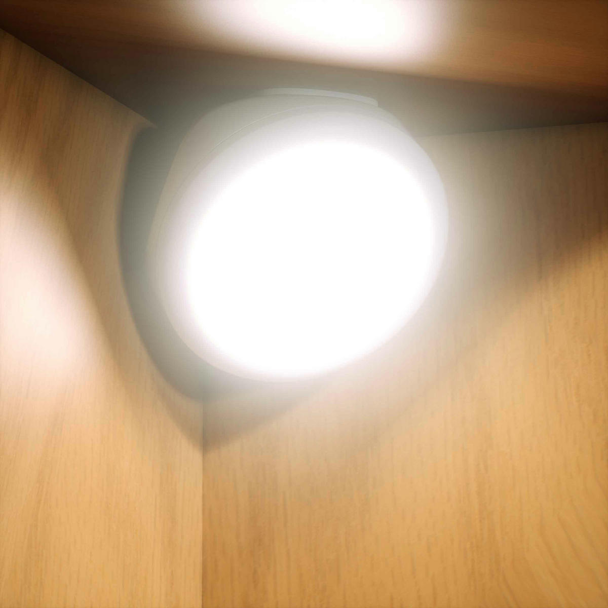 LED-SENSORLEUCHTE - warmweißes Licht mit Bewegungsmelder für Flur und Abstellkammer, batteriebetrieben, 3er-Set - Weiß, Kunststoff (3/8/8cm) - Northpoint
