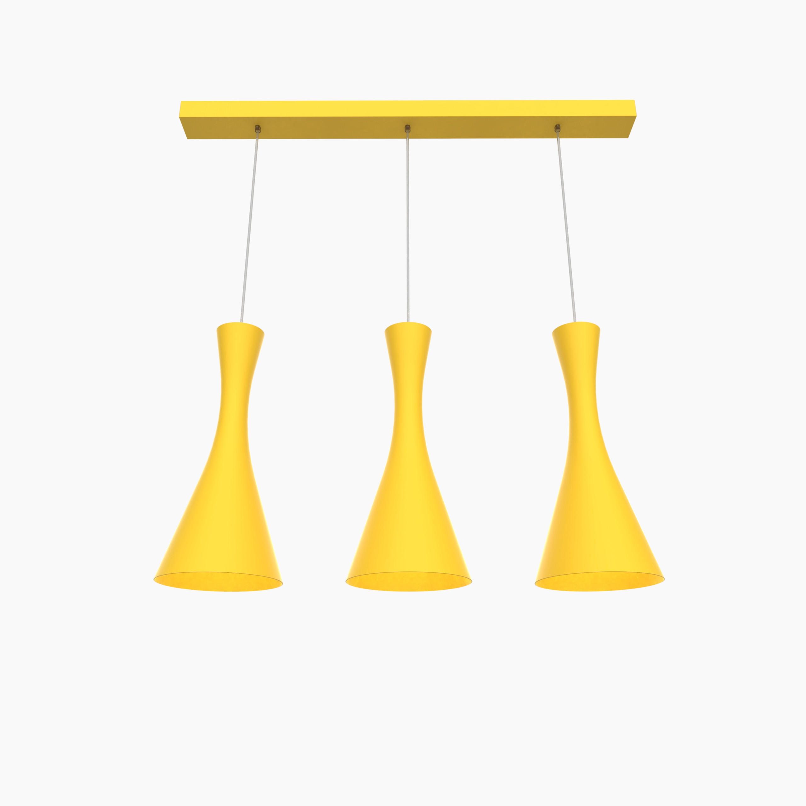 HÄNGELEUCHTE - Gelb, Metall (20/100/120cm) - Lumicom