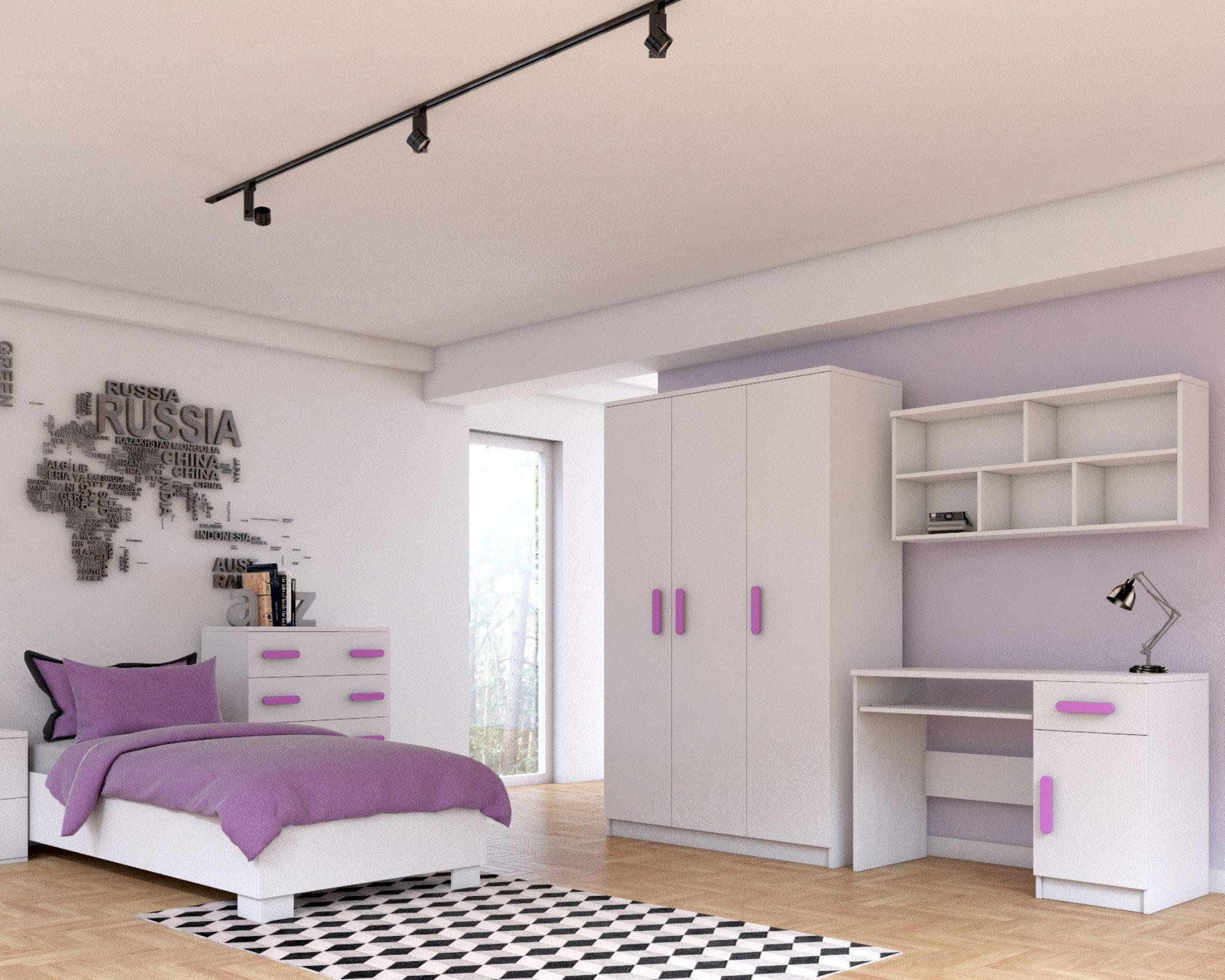 Thumbnail - Deine Möbel 24 Kinderkleiderschrank, Weiß, Sonoma Eiche, Holzwerkstoff, 120x192x50 cm, Kinder- & Jugendzimmer, Kindermöb...