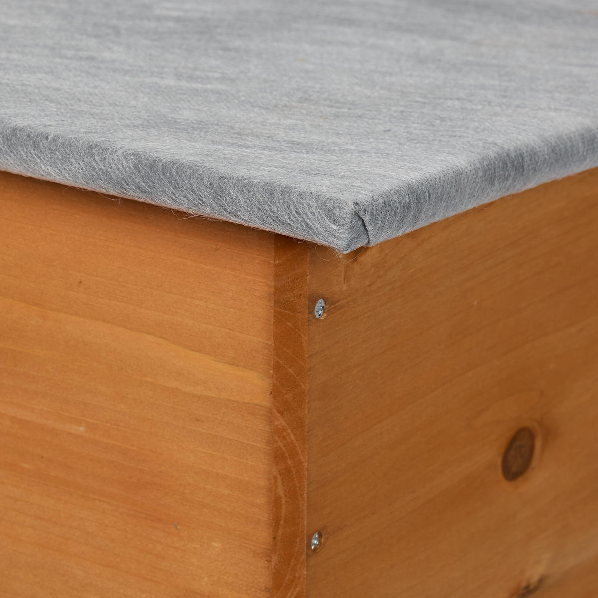 IGELHAUS - Orange, Holz/Textil (46/21/34cm) - Relaxdays