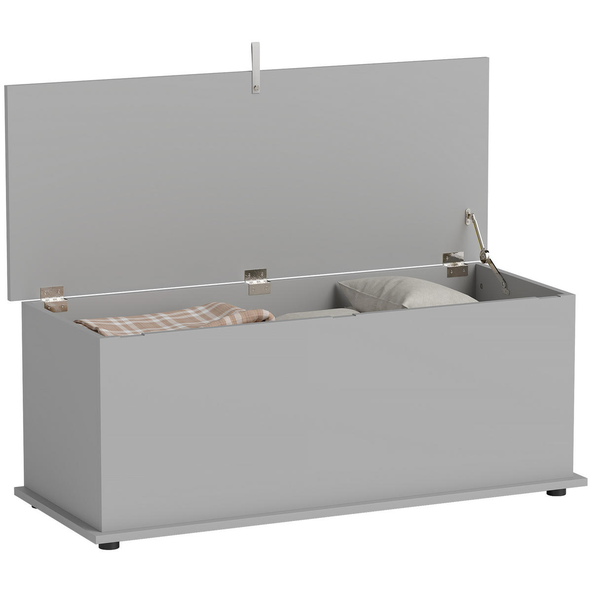 KISSENBOX DE-12477 mit klappdeckel 100/40/40 cm Grau - Grau, Holzwerkstoff (40/40/100cm) - ComfortXL