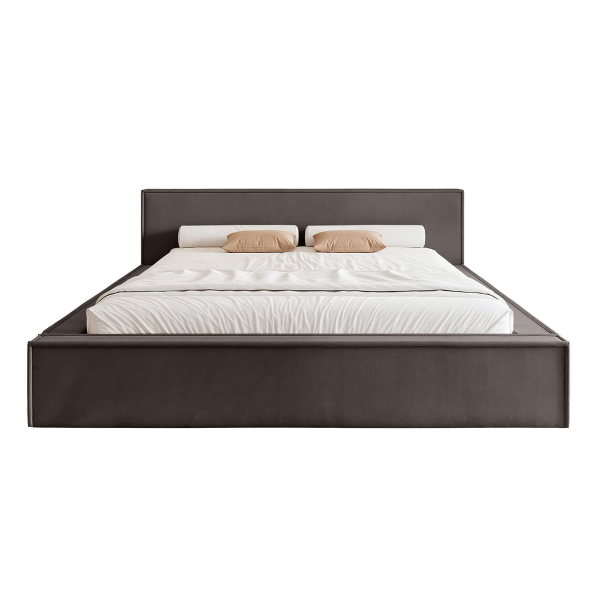 POLSTERBETT Mendocino Classic Low 180x200 cm, Anthrazit - Anthrazit, Textil (180/200cm) - Fedve