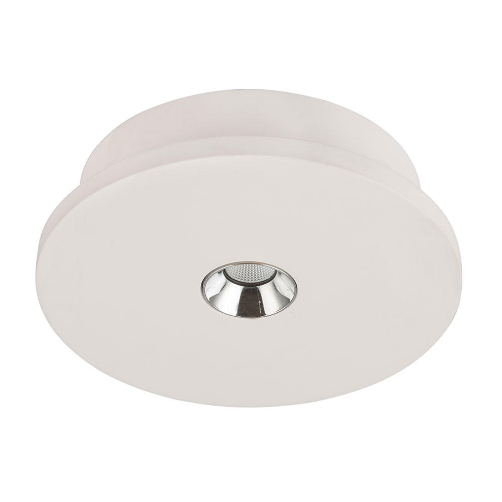 LED DECKENLEUCHTE Christine Gips Weiß Chrom - Weiß, Metall (16/16/4.5cm) - Globo Lighting