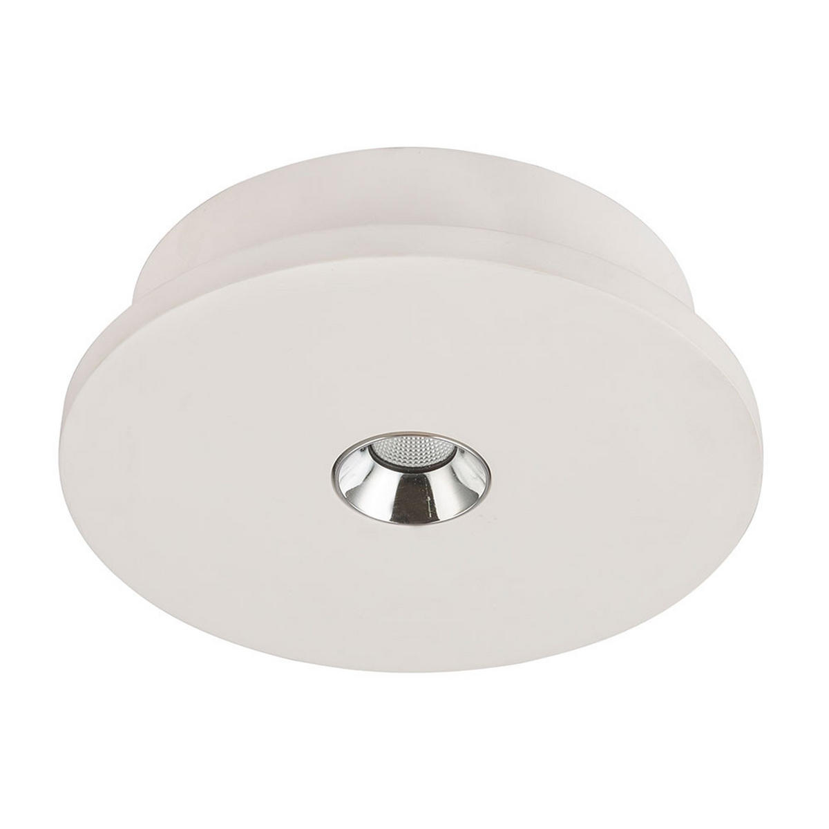 LED DECKENLEUCHTE Christine Gips Weiß Chrom - Weiß, Metall (16/16/4.5cm) - Globo Lighting