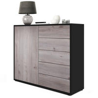 KOMMODE Ben Front in Eiche Nordic - Silbereichenfarben, Holzwerkstoff (79/74/36cm) - Vladon