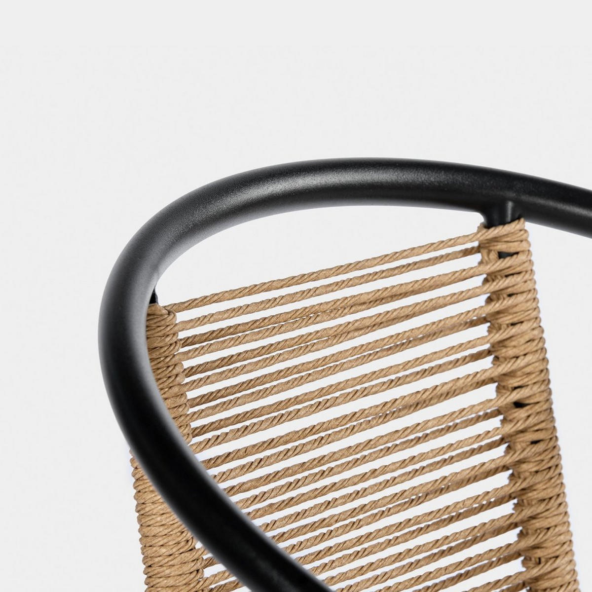 STUHL FÜR DRAUSSEN Sakda Schwarz 52 cm x 74 cm - Schwarz, Metall (52/74/66cm) - Klast Home