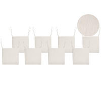GARTENSTUHLKISSEN 8er-Set Hellbeige 46/46 cm Sassari Premium - Beige, Textil (46/5/46cm) - Beliani