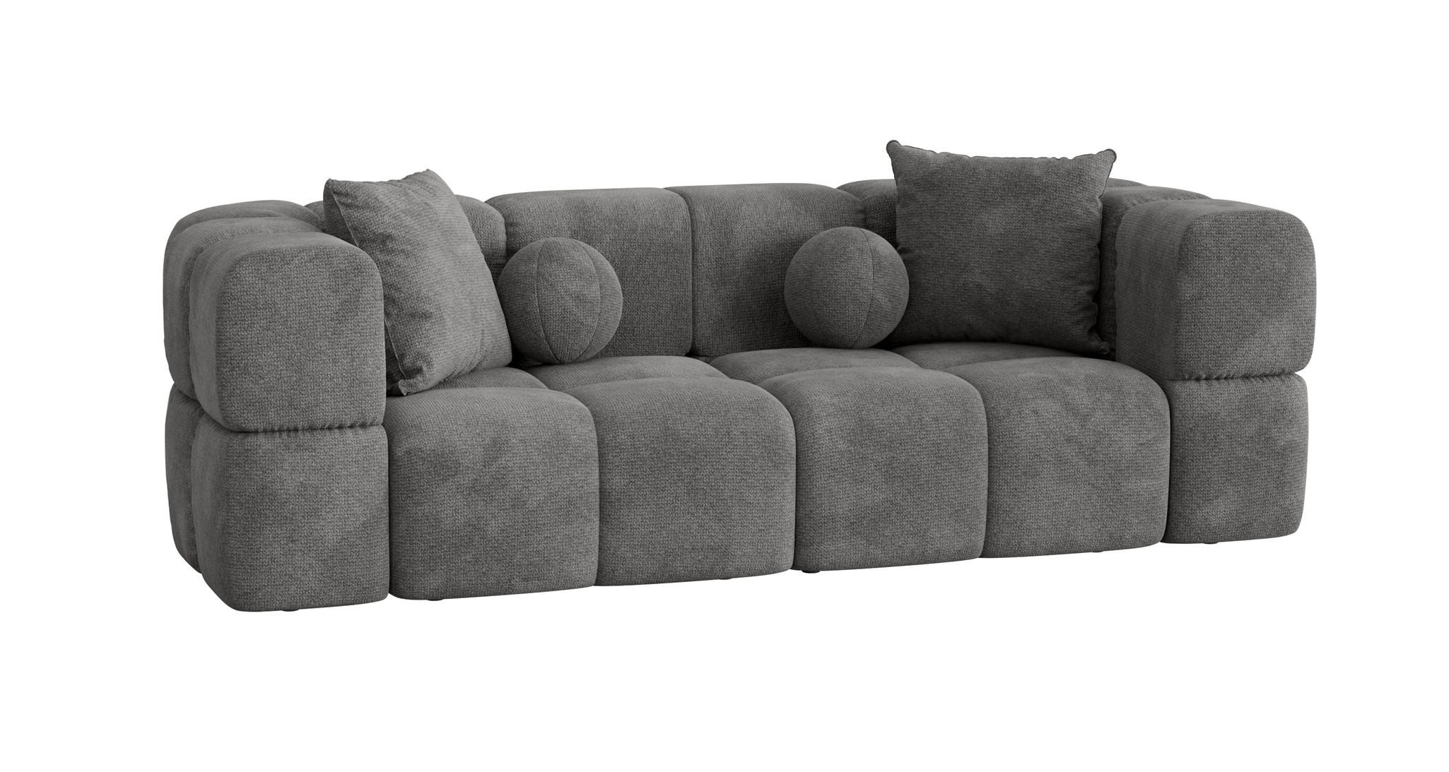 Fun Möbel Sofa Grau 250x77x103 cm