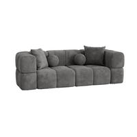 SOFA 3-sitzer Vega - Grau, Holzwerkstoff/Textil (250/77/103cm) - Fun Möbel