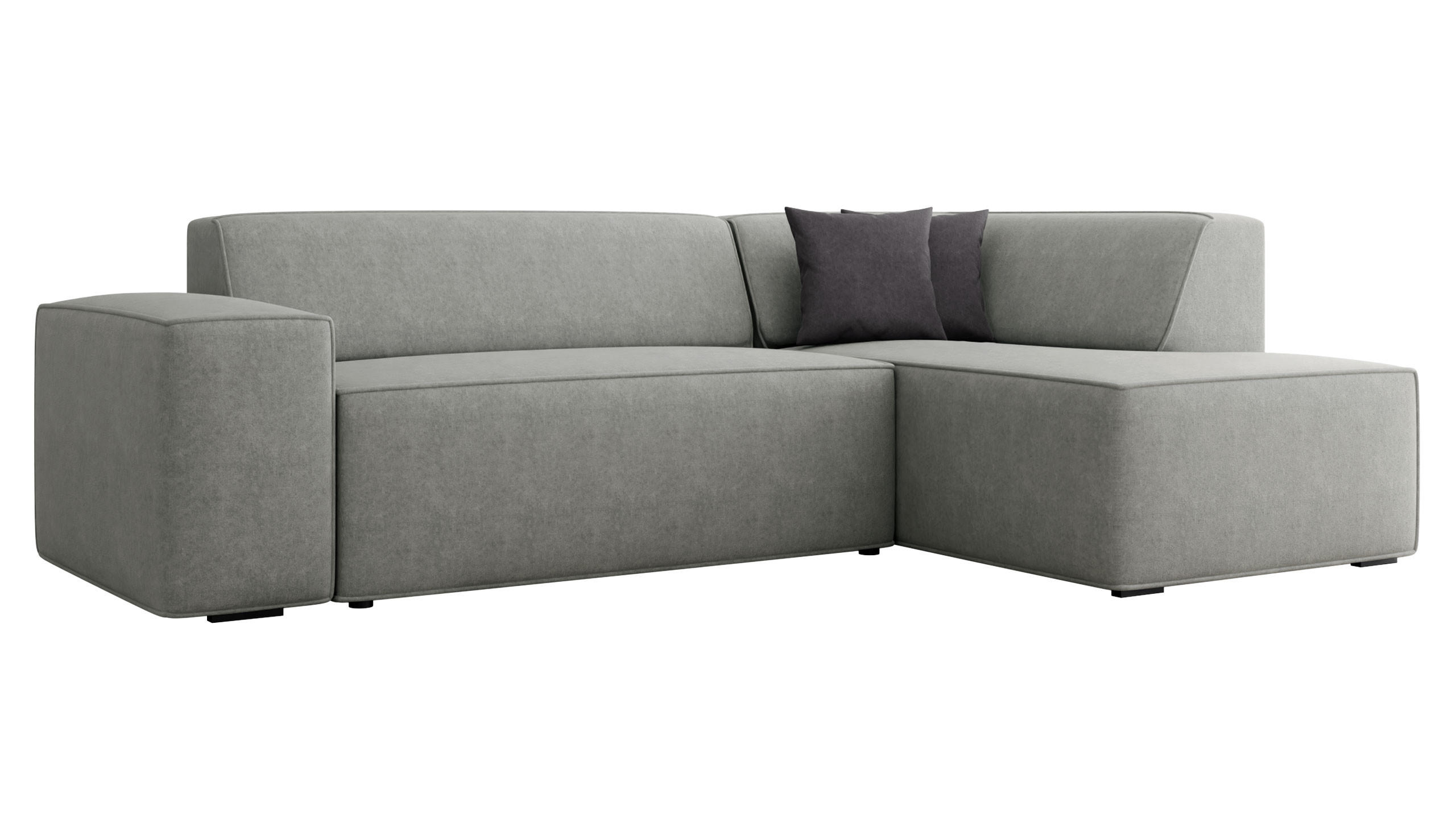 ECKSOFA Lordin, Seite: Rechts - Hellgrau, Holz/Textil (267/205cm) - MIRJAN24