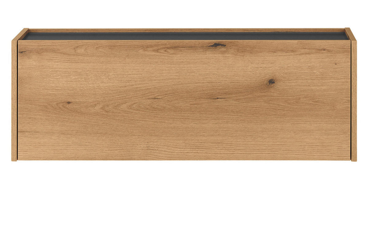 HÄNGESCHRANK Evoke Eiche, grau 100 cm, Flurschrank hängend - Eichefarben/Grau, Holzwerkstoff/Metall (100/35/30cm) - Furn.Design