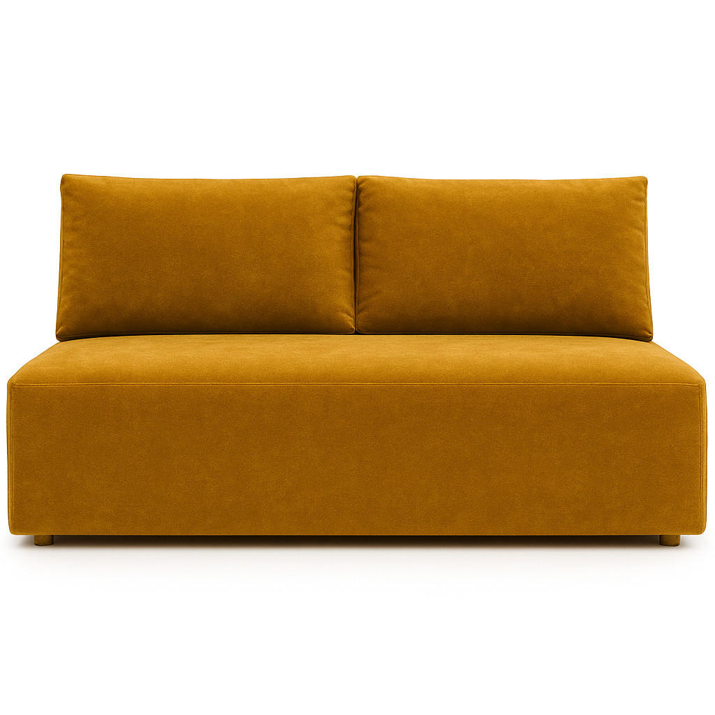 SCHLAFSOFA mit Bettkasten DUO, Stoff Salvador, Gelb - Gelb, Holz (198/89/90cm) - Kaiser Möbel