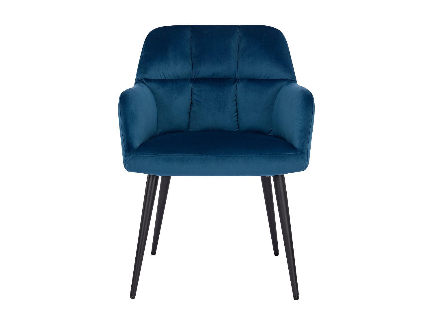 STUHL - 58.5 cm x 62 cm - Samt, Stoff - Blau - PEGA - Blau, Textil (58.5/78/62cm) - Vente-Unique