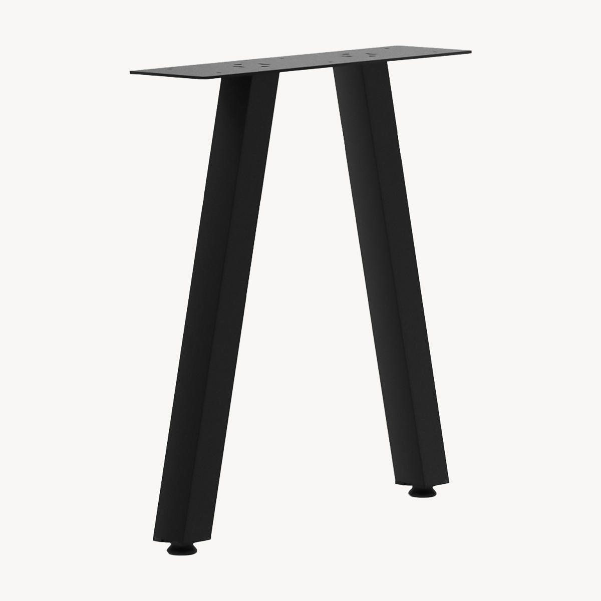 SADA STOLOVÝCH NOH 2 KS Heustreu - černá, kov (40/45/12cm) - [en.casa]