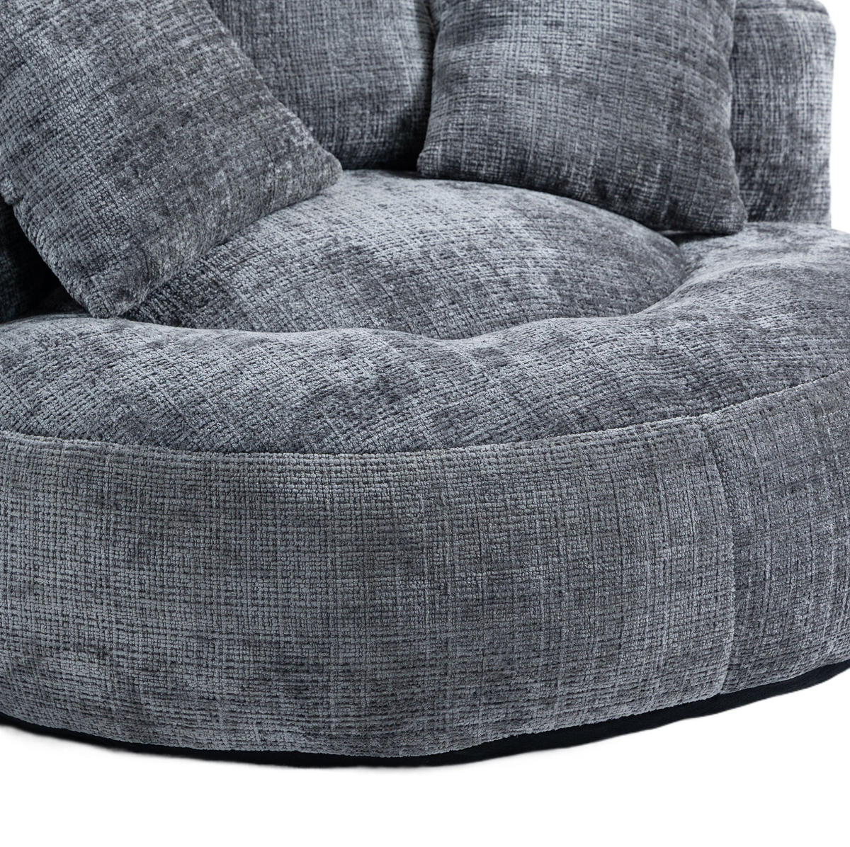 SESSEL 108/52/108 cm Grau aus Chenille - Grau, Textil (108/52/108cm) - OKMYHOME
