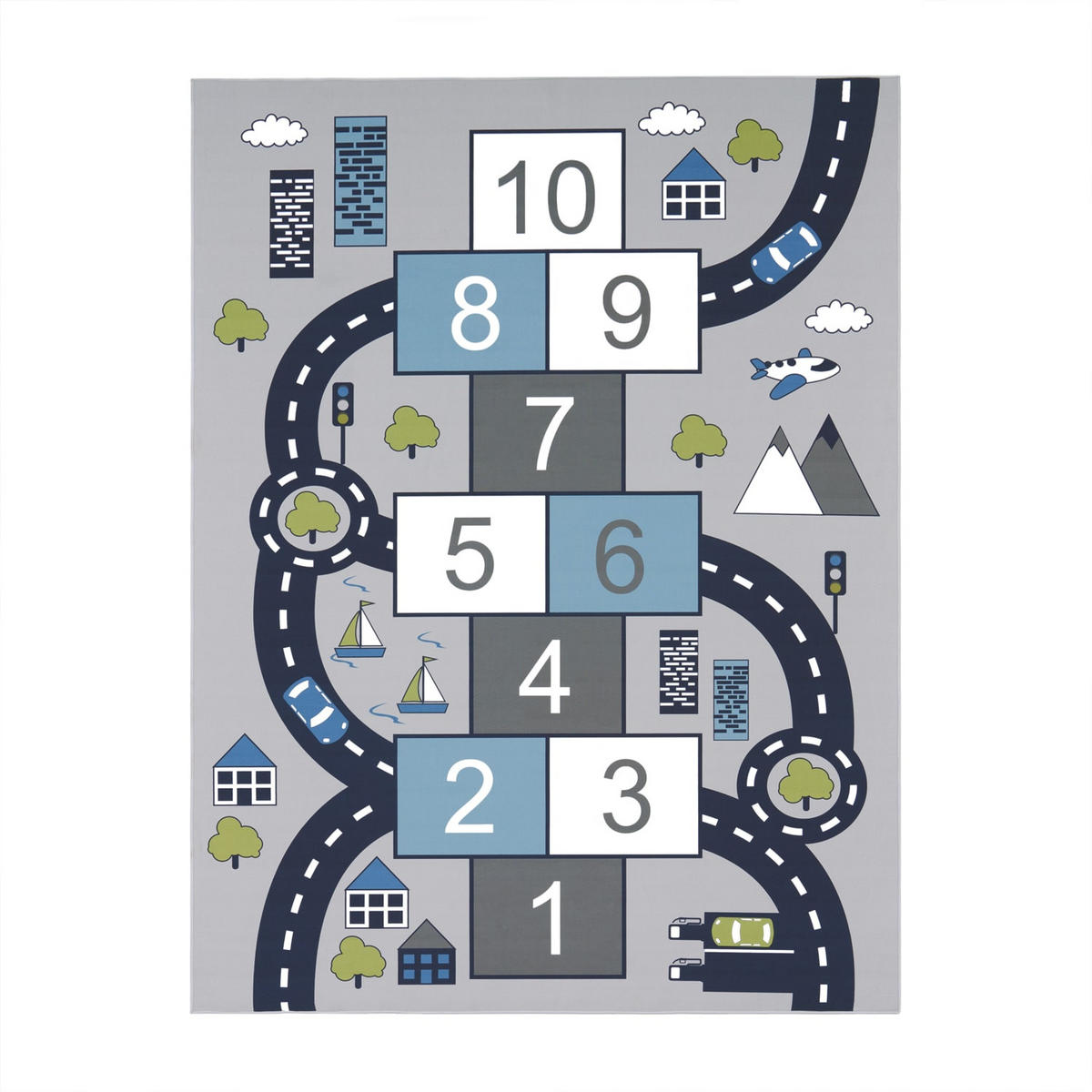 KINDERTEPPICH Grau 200 x 290 cm - Grau, Kunststoff (200/290cm) - TT Home