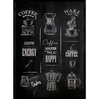 POSTER Kaffee & Wein Design Kaffeemaschine A3 Rahmenlos - Klar, Papier (29.7/5/42cm) - Nacnic