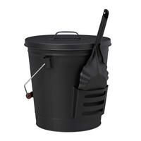 ASCHEEIMER - Schwarz, Holz/Metall (33/38/47.5cm) - Relaxdays