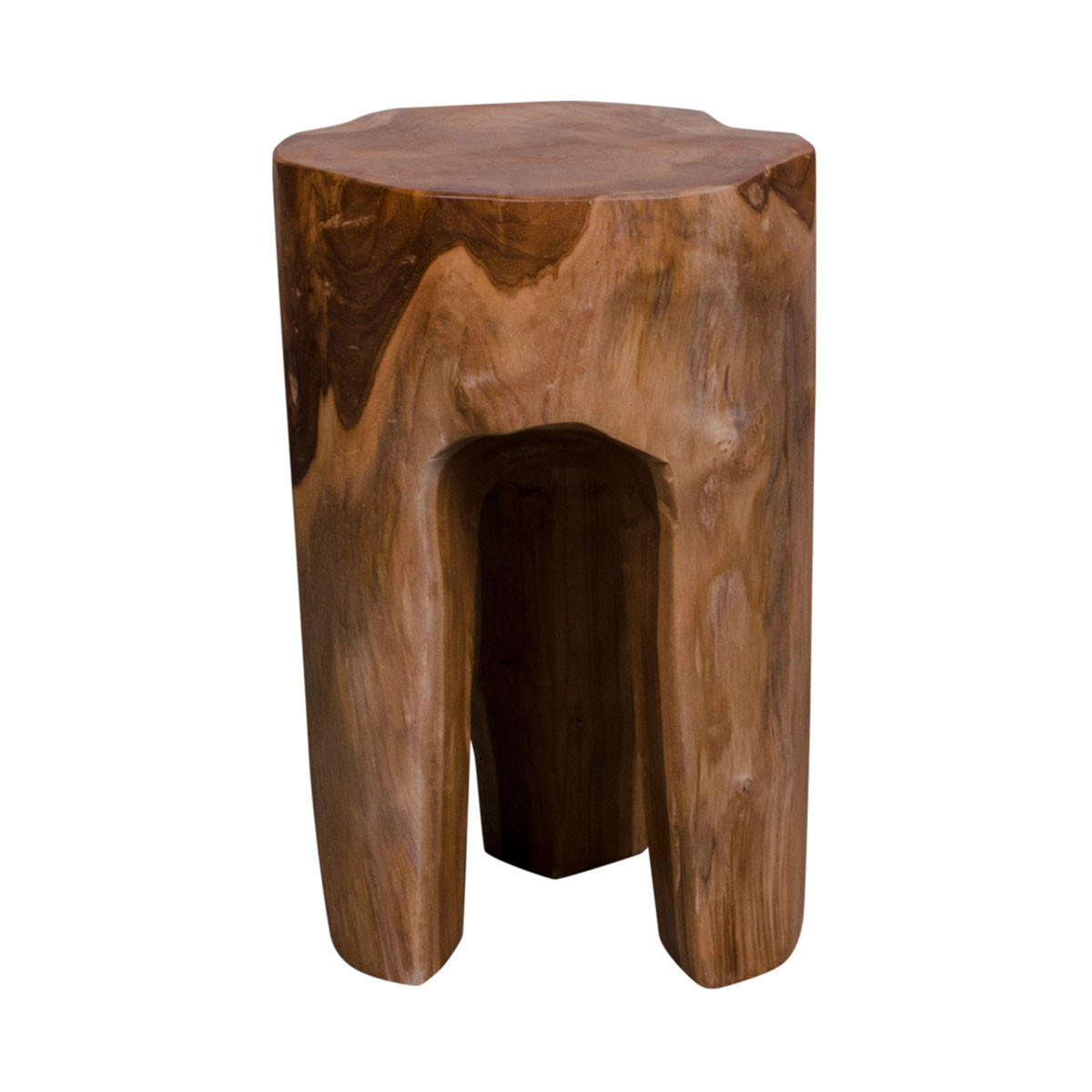 STUHL Teak Natur - Braun, Holzwerkstoff (26/40/26cm) - ebuy24
