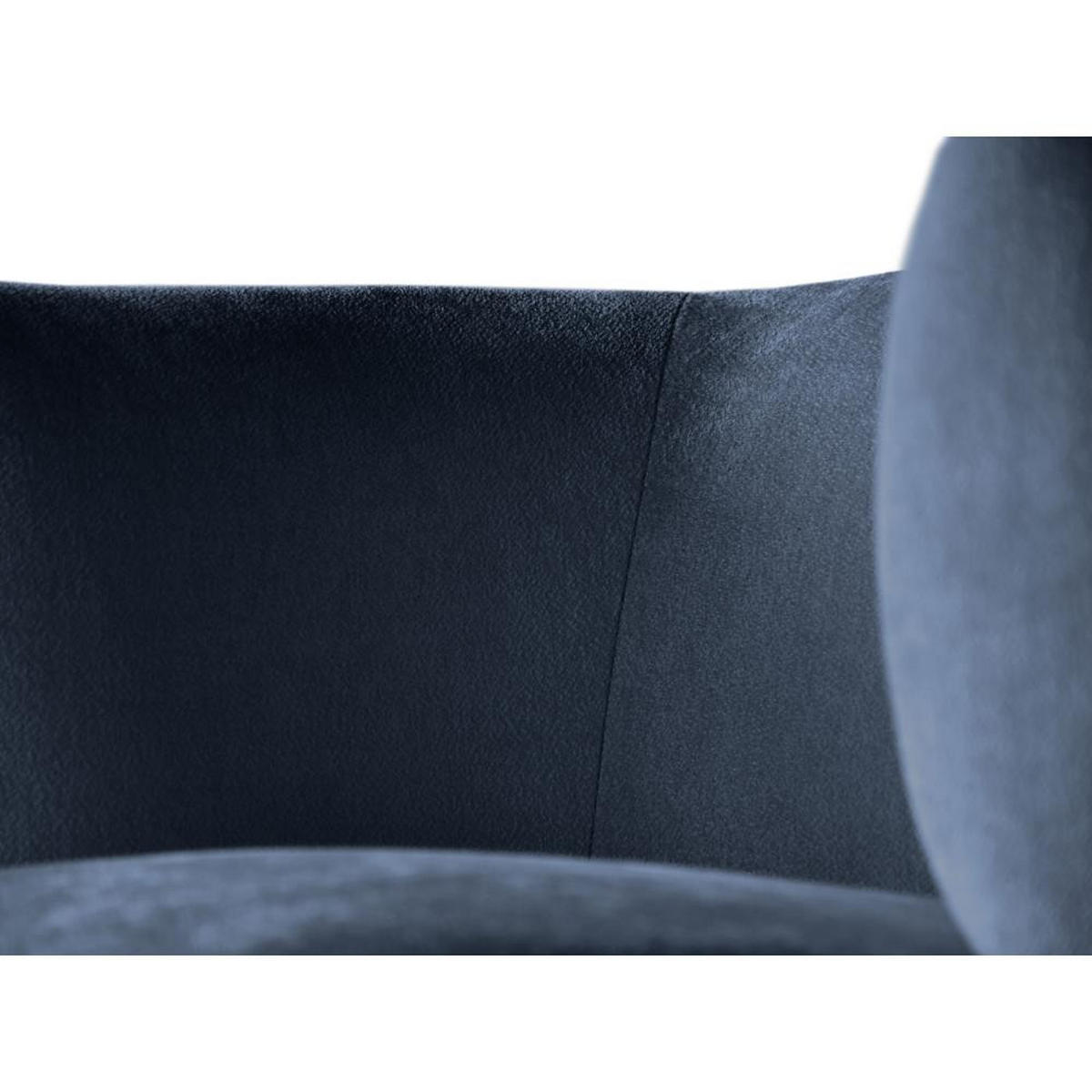 2-SITZER SOFA Nori dunkelblau velour - Schwarz/Dunkelblau, Kunststoff/Textil (150/68/72cm) - Beautysofa