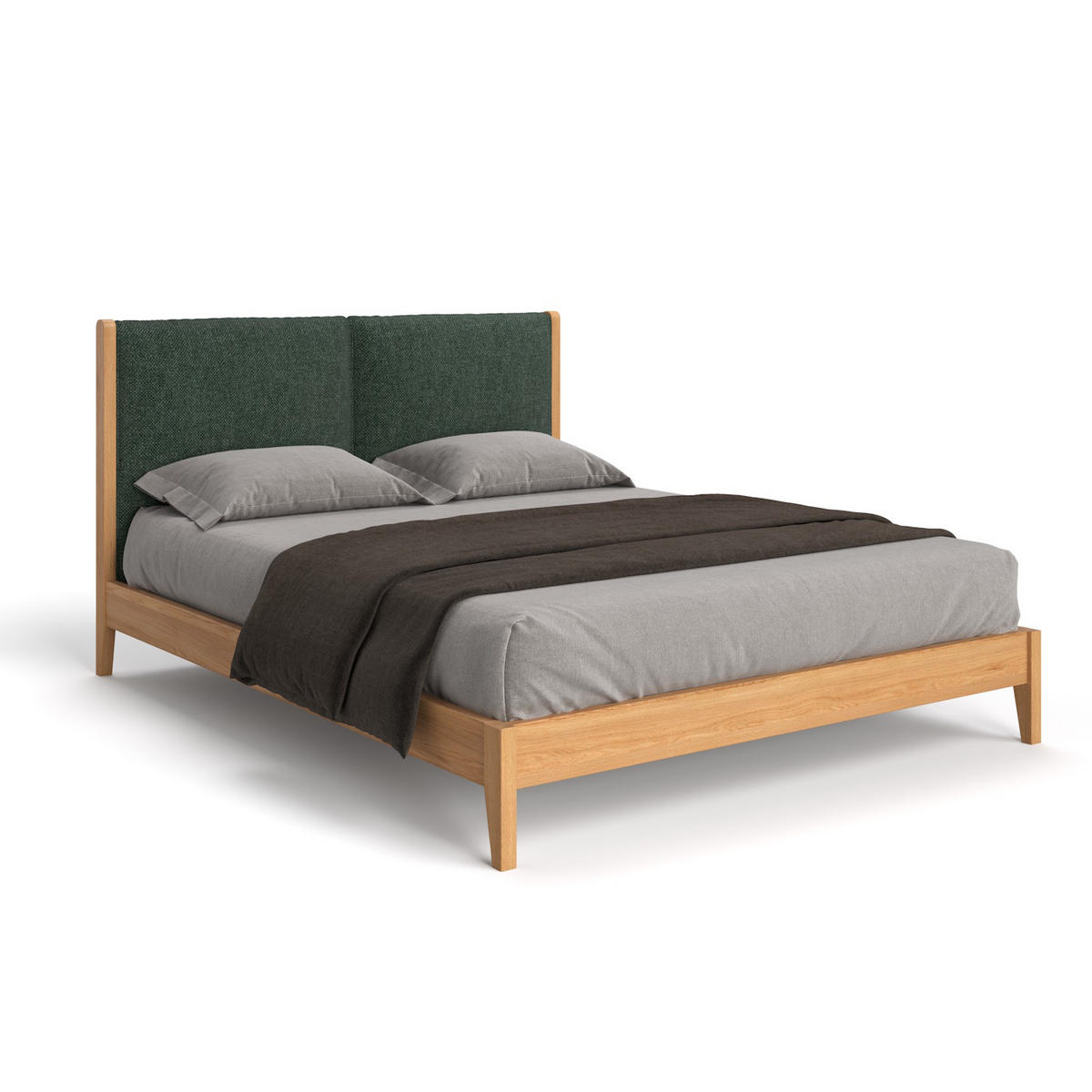 MASSIVHOLZBETT Vena aus Eiche 200x220 cm, Storm 39 - Eichefarben/Naturfarben, Holz (200/220cm) - Danzz