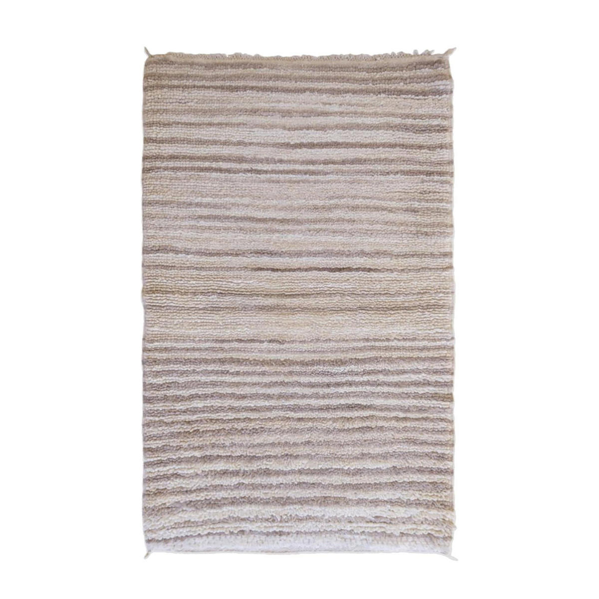 BERBERTEPPICH aus reiner Wolle 98x 158 cm - Weiß, Naturmaterialien (98/158cm) - AFK Living