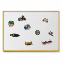 MAGNETTAFEL 100x70 cm Goldener Rahmen Farbe Weiß - Titanfarben, Metall (100/70/0.4cm) - TULUP