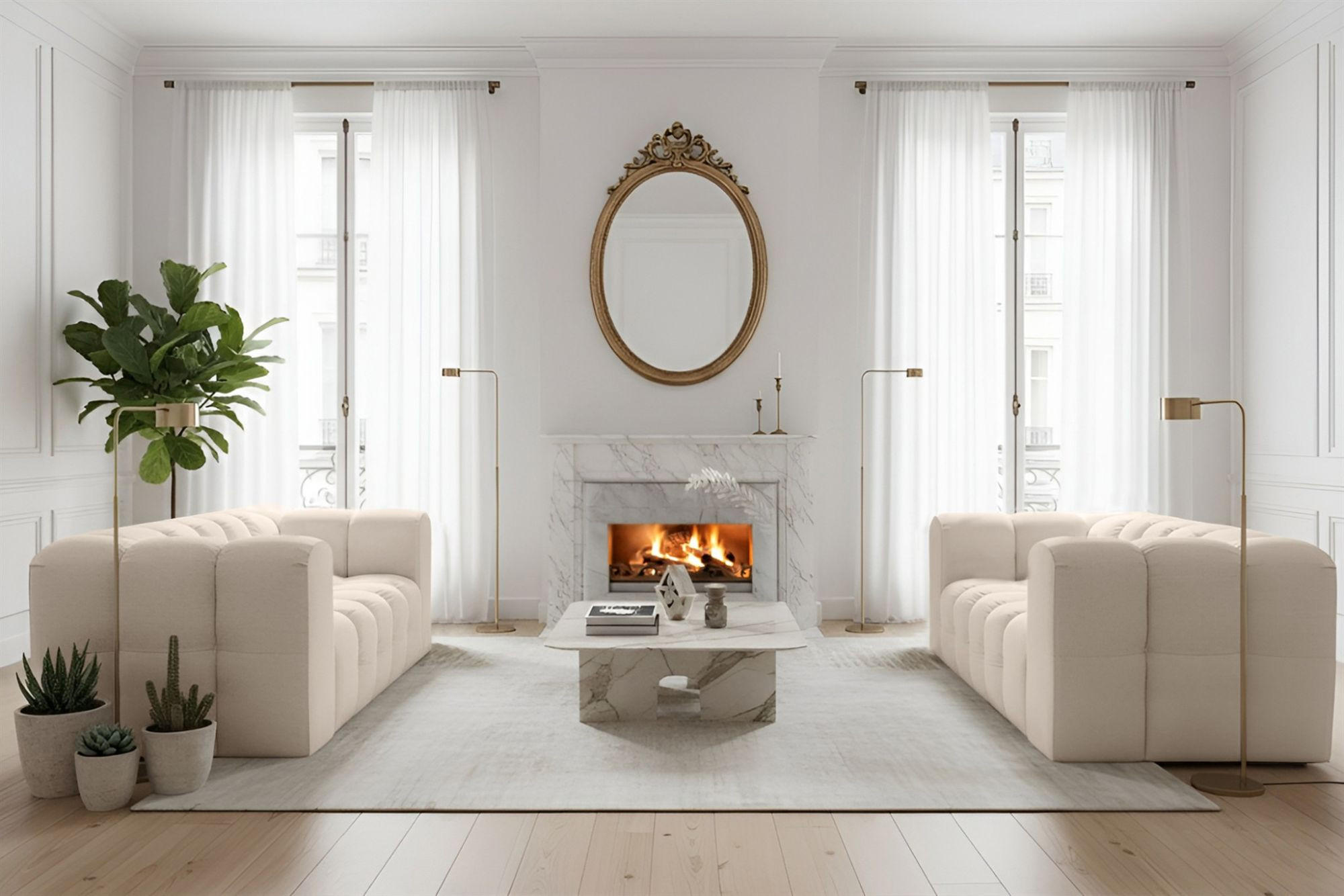 SOFASET Solvie 2-2 In Tiffani - Beige, Holzwerkstoff/Textil (200/75/106cm) - Fun Möbel