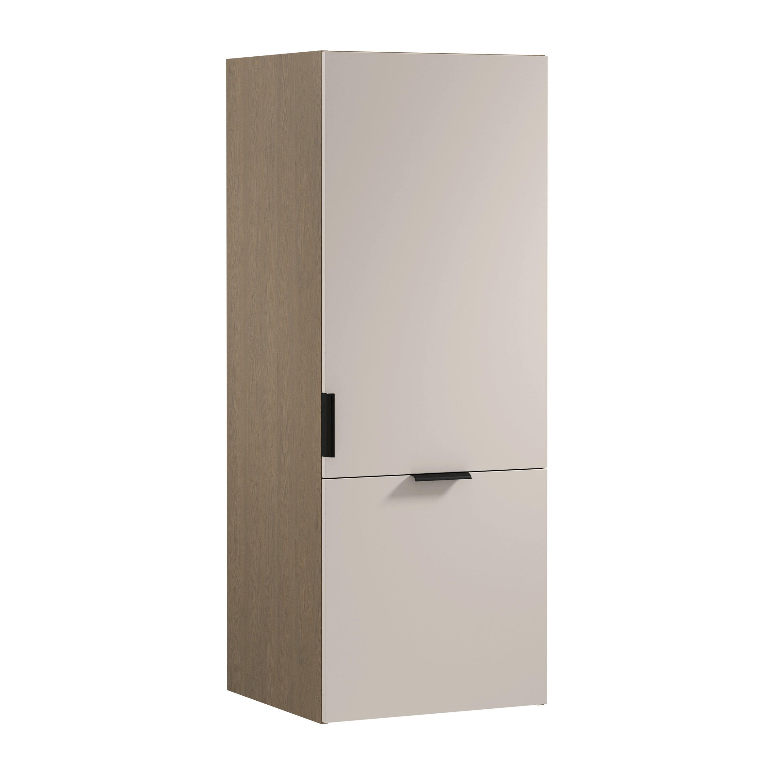 AUFSATZSCHRANK N60N – Sorento Beige – Beige / Eiche - Eichefarben/Beige, Holzwerkstoff (60/158/58cm) - ROYAL24_MARKT
