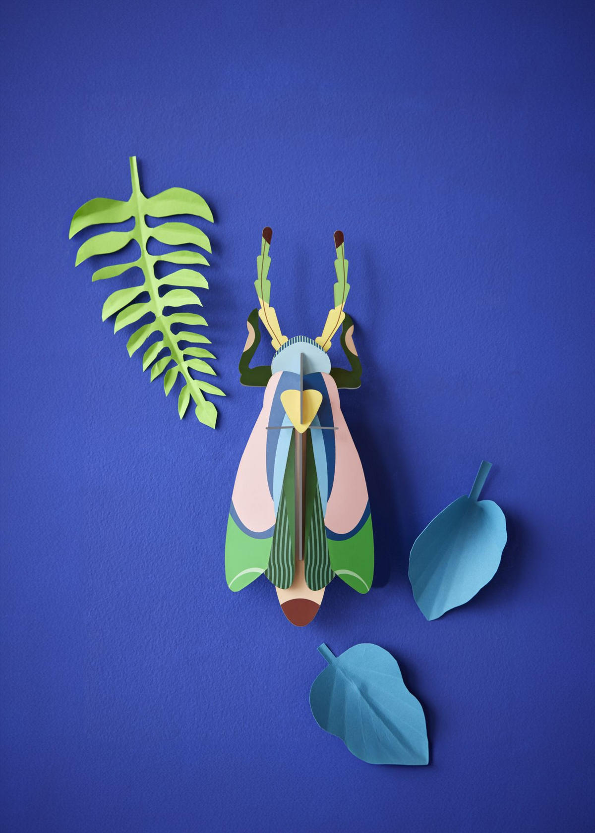 WANDDEKO Smaragdkäfer 7/33 cm - Multicolor, Wellpappe (7/33/13cm) - KUNSTLOFT