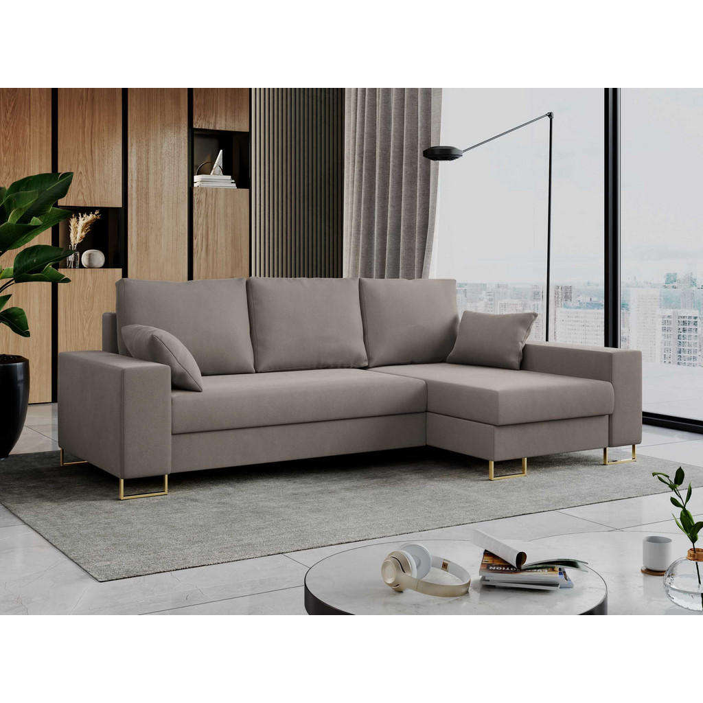 Thumbnail - MKS Ecksofa, Hellbraun, Textil, 3-Sitzer, L-Form,L-Form, 242x138 cm, Wohnzimmer, Sofas & Couches, Wohnlandschaften, Ecks...