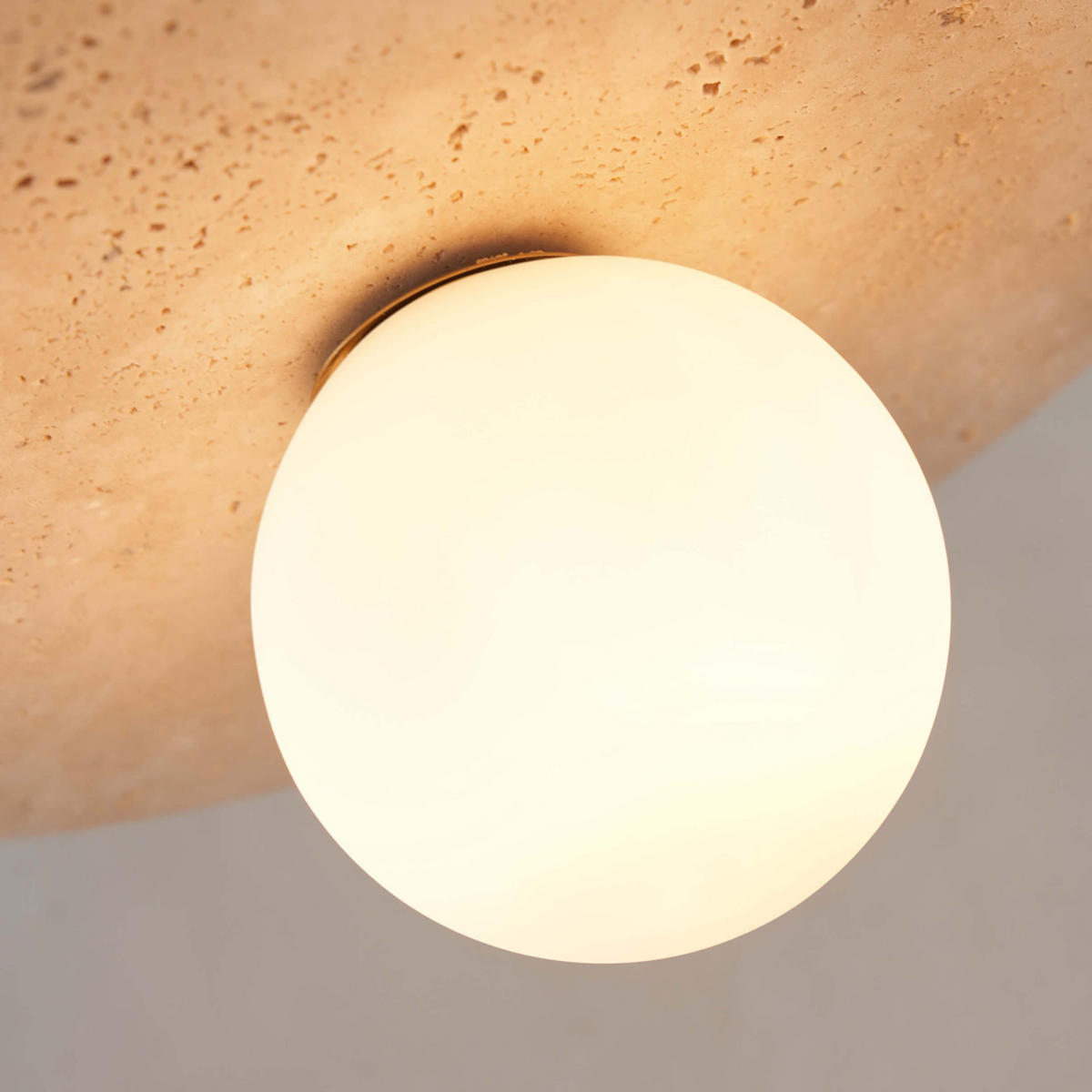 HÄNGELEUCHTE Silvia, Beige et blanc, 25cm - Beige, Stein (147/25/25cm) - KOSILUM