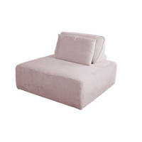HOCKER MIT RÜCKENKISSEN WIOLO SOFT Pink Cord - Pink/Schwarz, Kunststoff/Textil (111/84/111cm) - KAWOLA