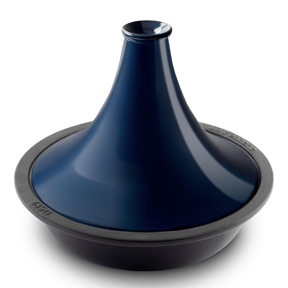 TAJINE TINGHIR Blau, aus emailliertem Gusseisen, Schüssel und Deckel aus Gusseisen, Kapazität 2,5 L - Blau, Metall (29.2/29.2/24.5cm) - La Fonderie 1890