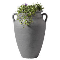 PFLANZ-AMPHORE, dunkelgrau, Höhe: 80 cm - Grau, Kunststoff (80cm) - GARANTIA
