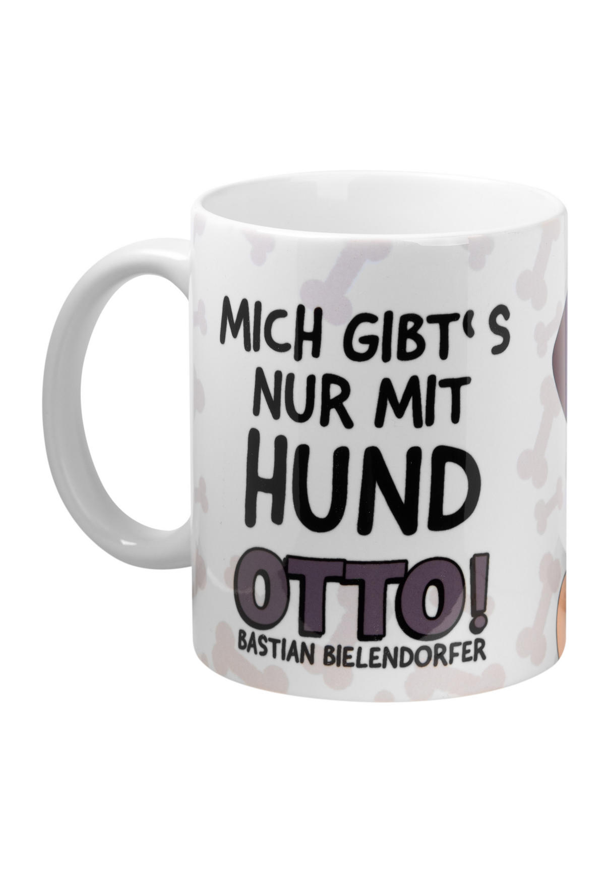KAFFEEBECHER Bastian Bielendorfer Mops Otto! Mich gibt's nur mit Hund Weiß 320 ml - Weiß, Keramik (0.32L) - United Labels