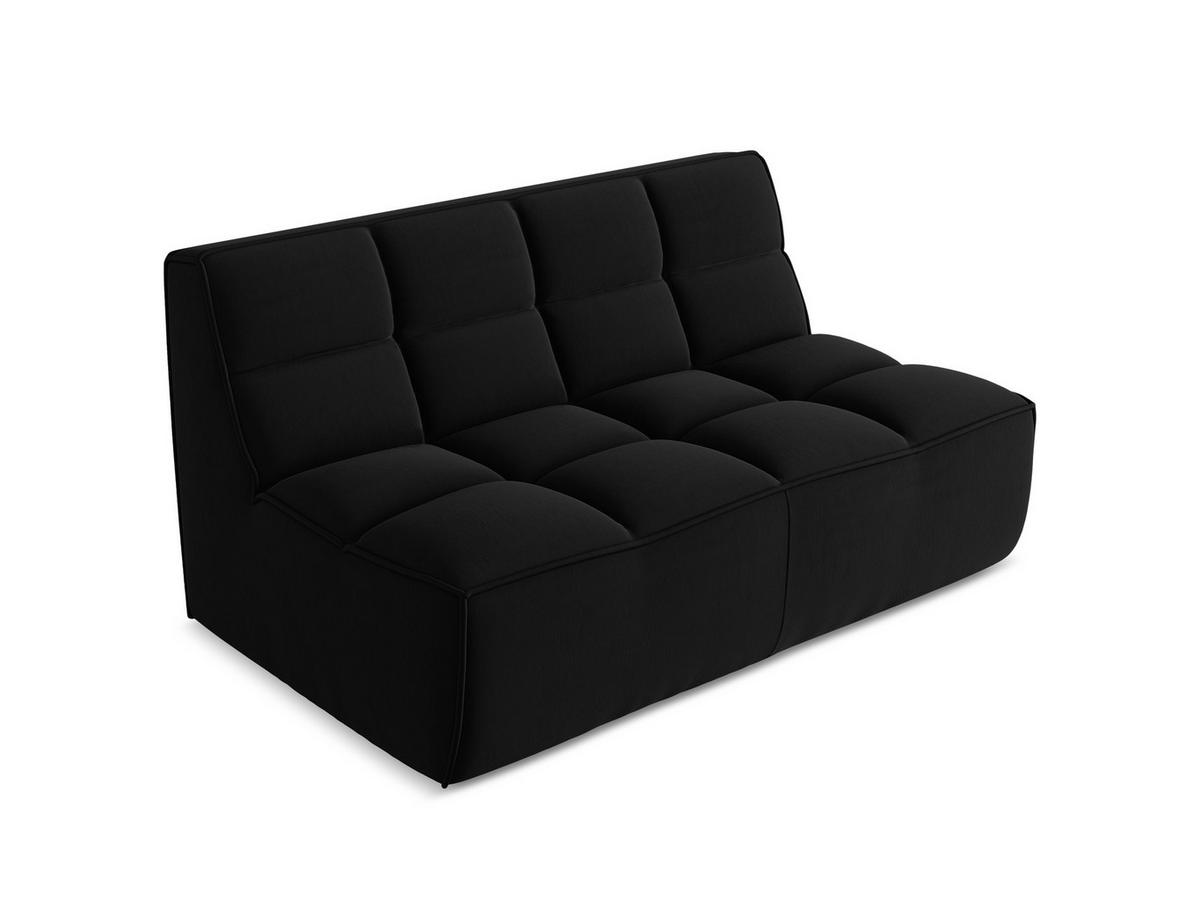 2-SITZER-SOFA Samt Stoff Schwarz - Schwarz, Kunststoff/Textil (160/75/93cm) - Makamii